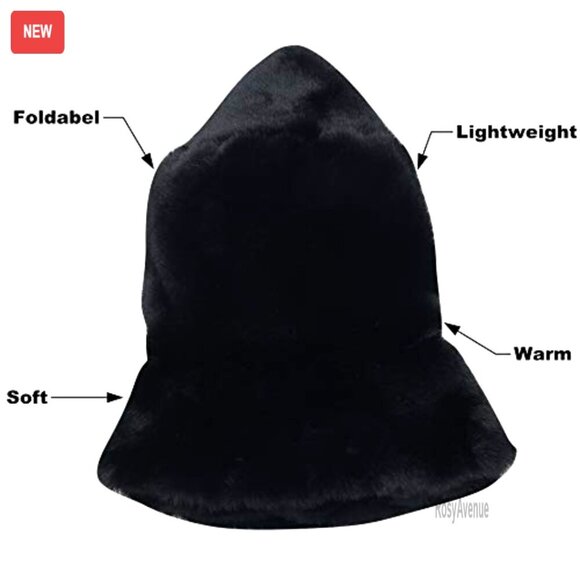 Faux Fur Bucket Hat Camouflage Printed Fisherman Cap main image 4